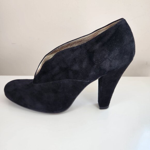 MARC JACOBS Suede Black Booties Made In Italy Size 41 Euro / US 11 Shoes Heels - Picture 4 of 16